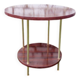 Table basse, d'appoint en formica et laiton
