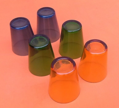 6 verres gobelets colorés Vereco France 1970