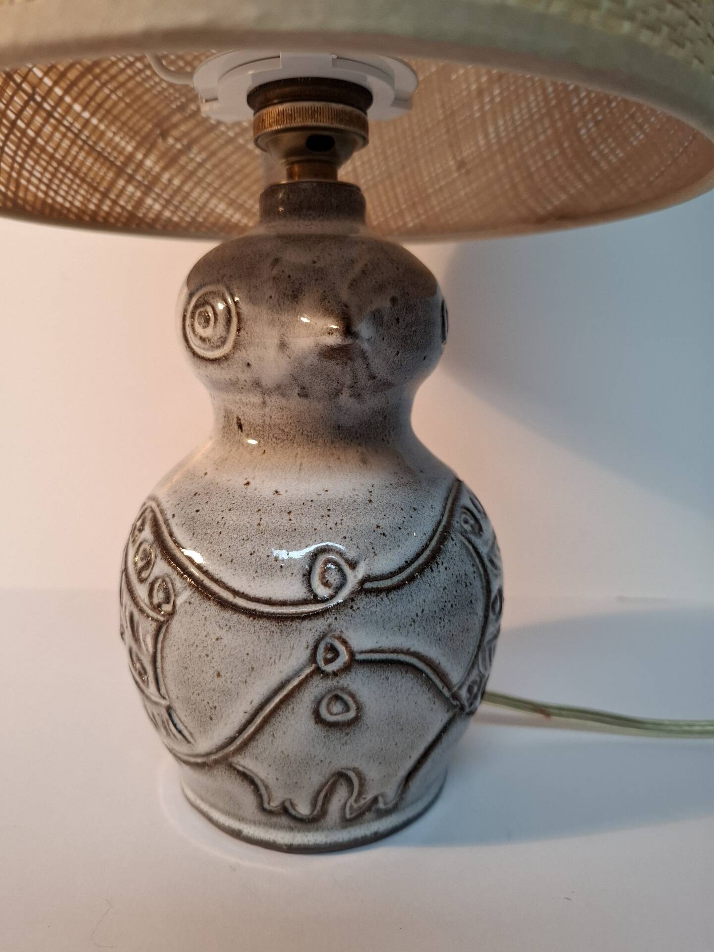 Lampe en céramique zoomorphe 70's