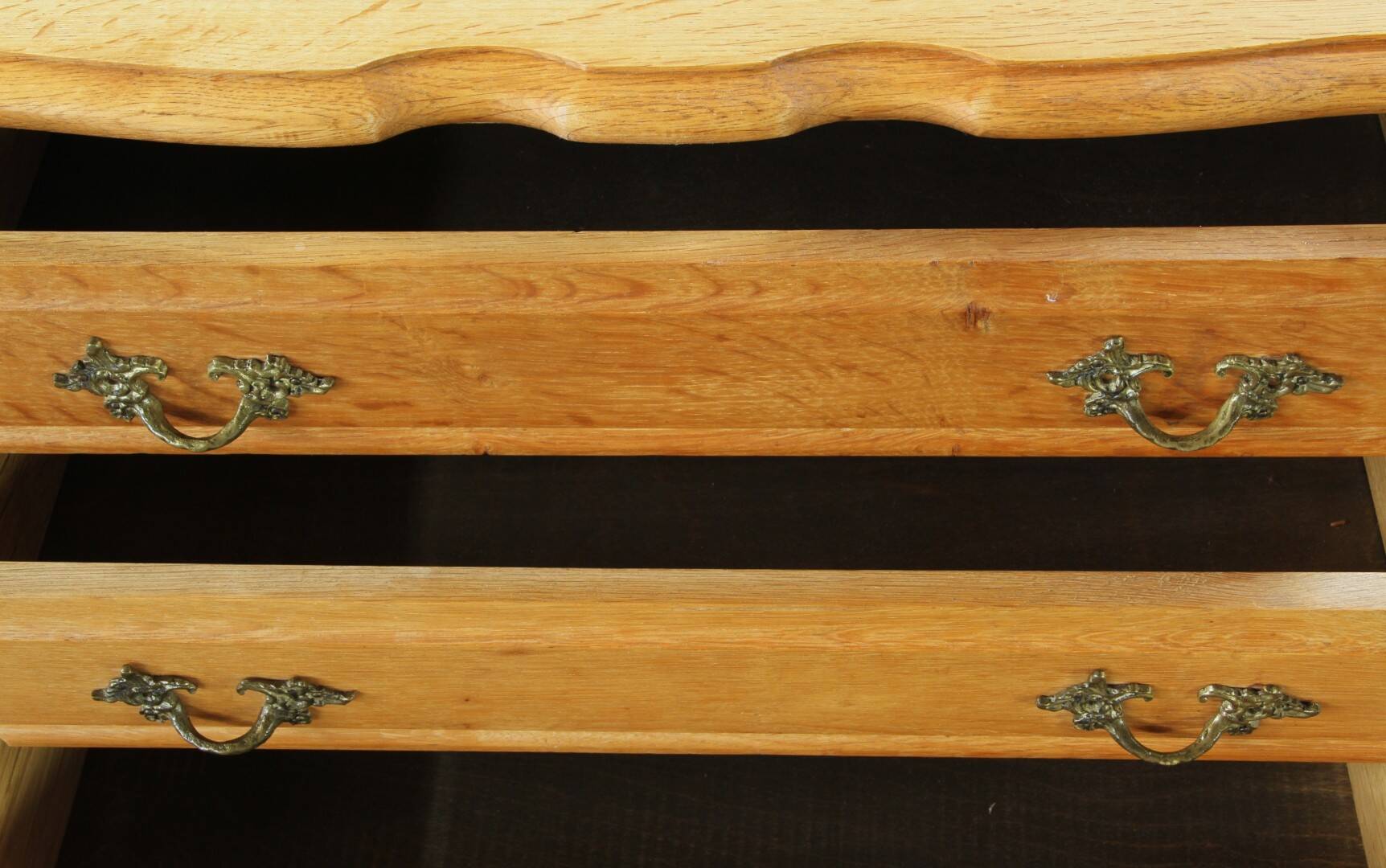 Vintage 1960s Danish three-drawer Oak Side Table, Henning Kjærnulf style