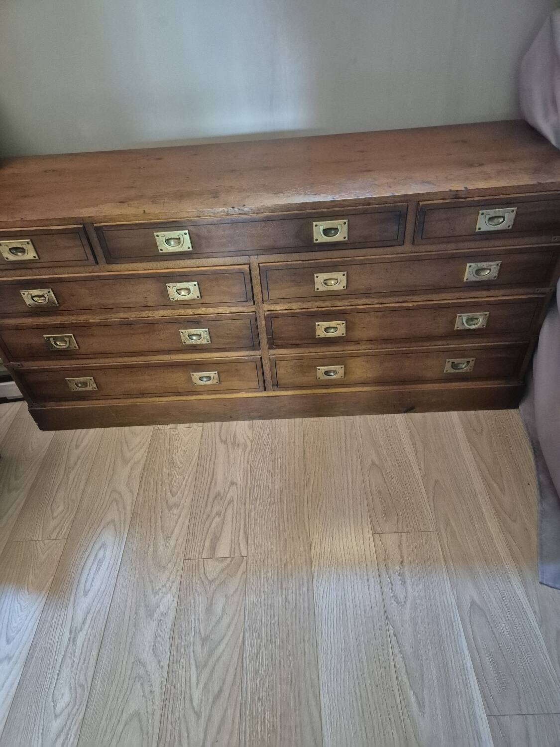 English marine chest of drawers