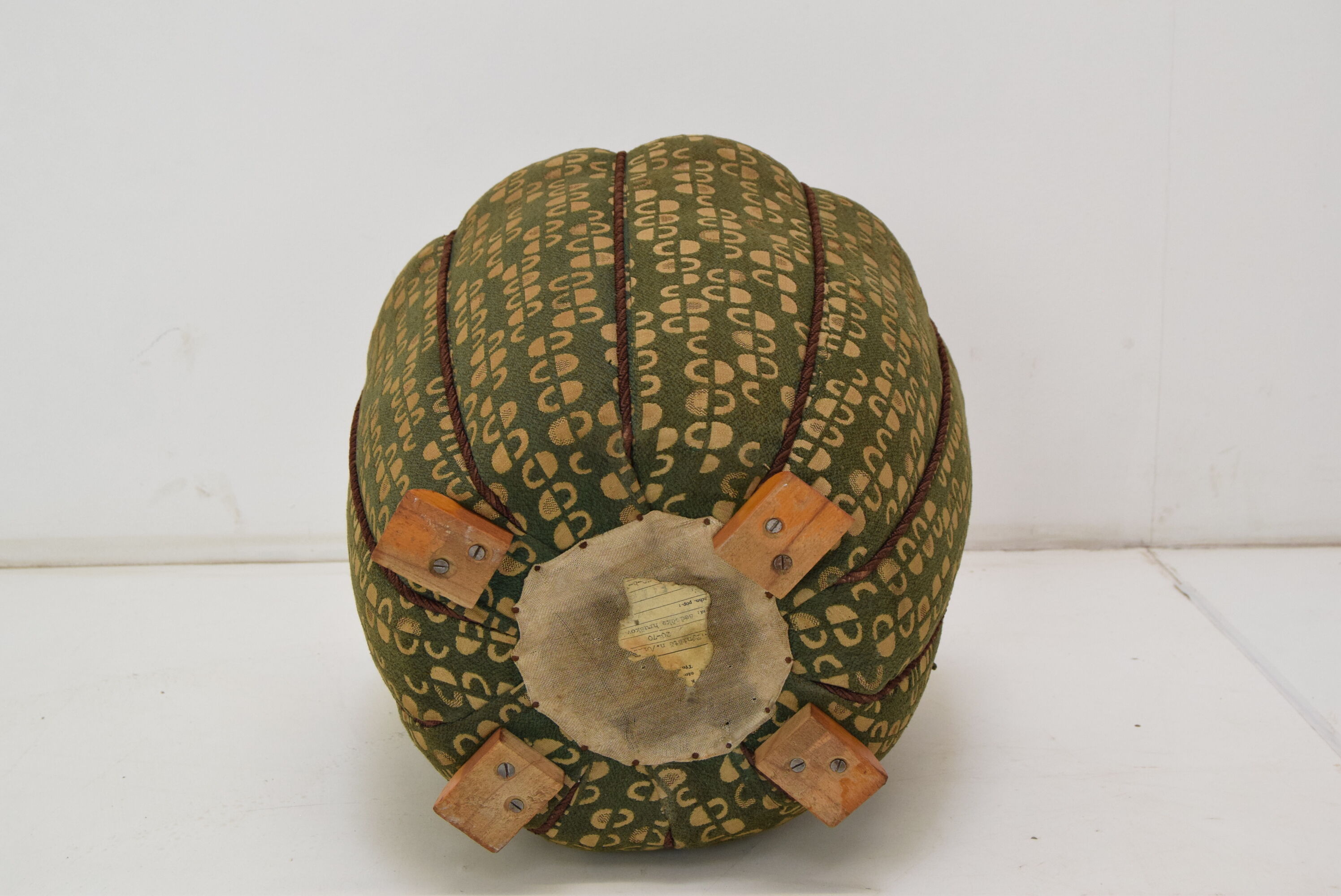 Mid-century stool designed by Jindrich Halabala,1950's.