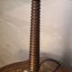 Striped wood lamp on silver base 70x25 classic 60s