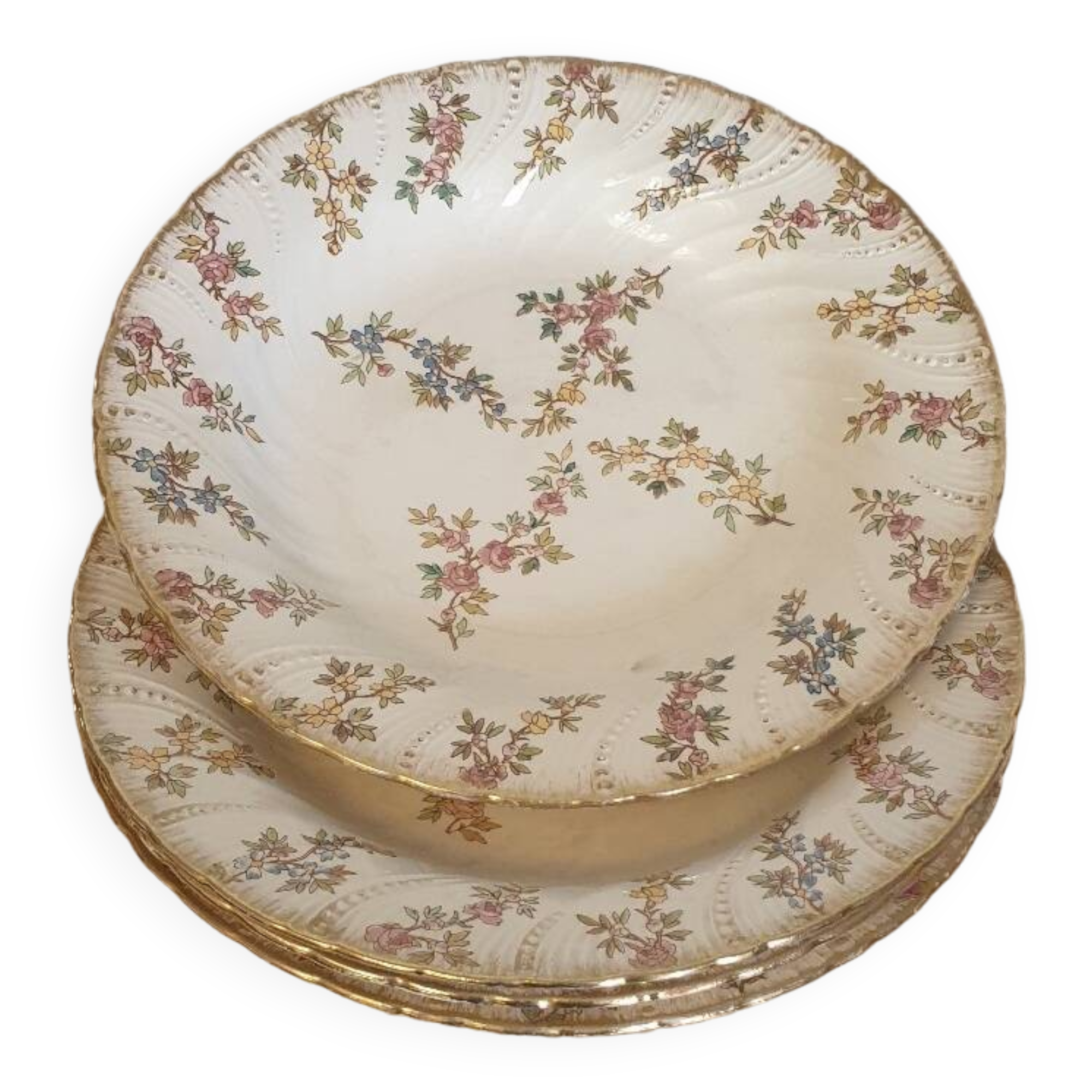 Four Louis XV plates from Sarreguemines