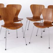 Set of 6 Vintage Stacking Chairs, 1960s, Teak - German Design
