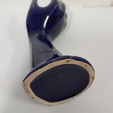 Hand baguier in navy blue faience