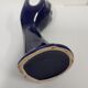 Hand baguier in navy blue faience