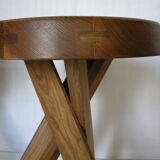 Pair of Pierre Chapo elm stools S31