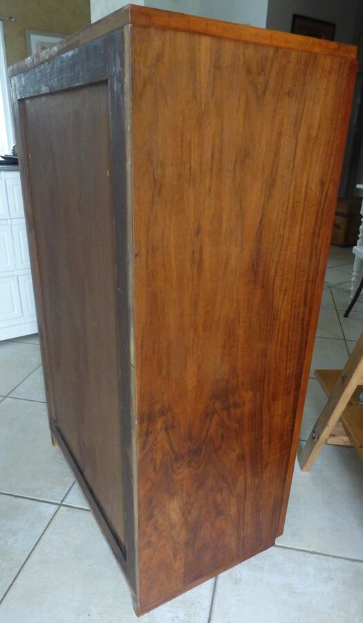 ART DECO sideboard curved walnut veneer around 1930 – Totally restored