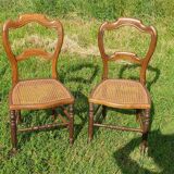 Pair of Louis Philippe cane chairs late 19th century