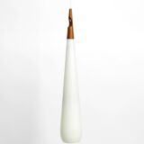 Rare Uno & Östen Kristiansson pendant lamp in opal glass and teak | Made by