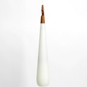 Rare Uno & Östen Kristiansson pendant lamp in opal glass and teak | Made by
