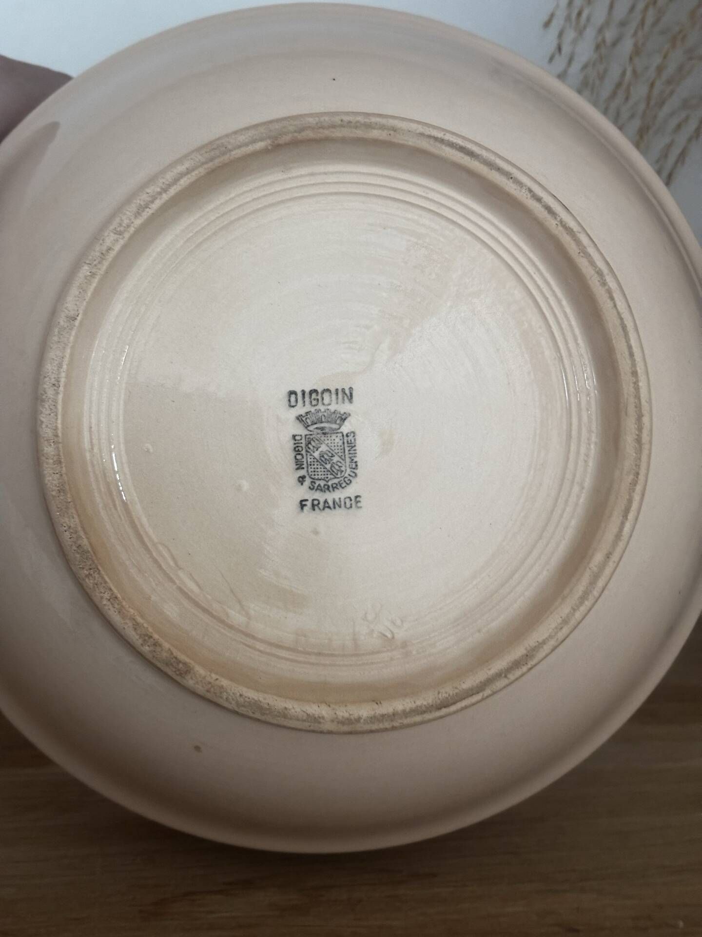 Old pink porcelain soup tureen Digoin