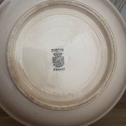 Ancienne soupière en faïence rose poudré Digoin