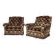 Set of 2 fabric armchairs