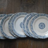 15 Gien porcelain plates and 1 cake dish on foot