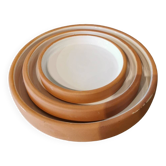 Series of 3 artisanal terracotta dishes