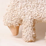 Wooden sheep bench