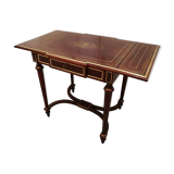 Louis XVl-style mahogany-shaped writing table
