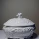Vintage Baroque style white Italian earthenware candy dish