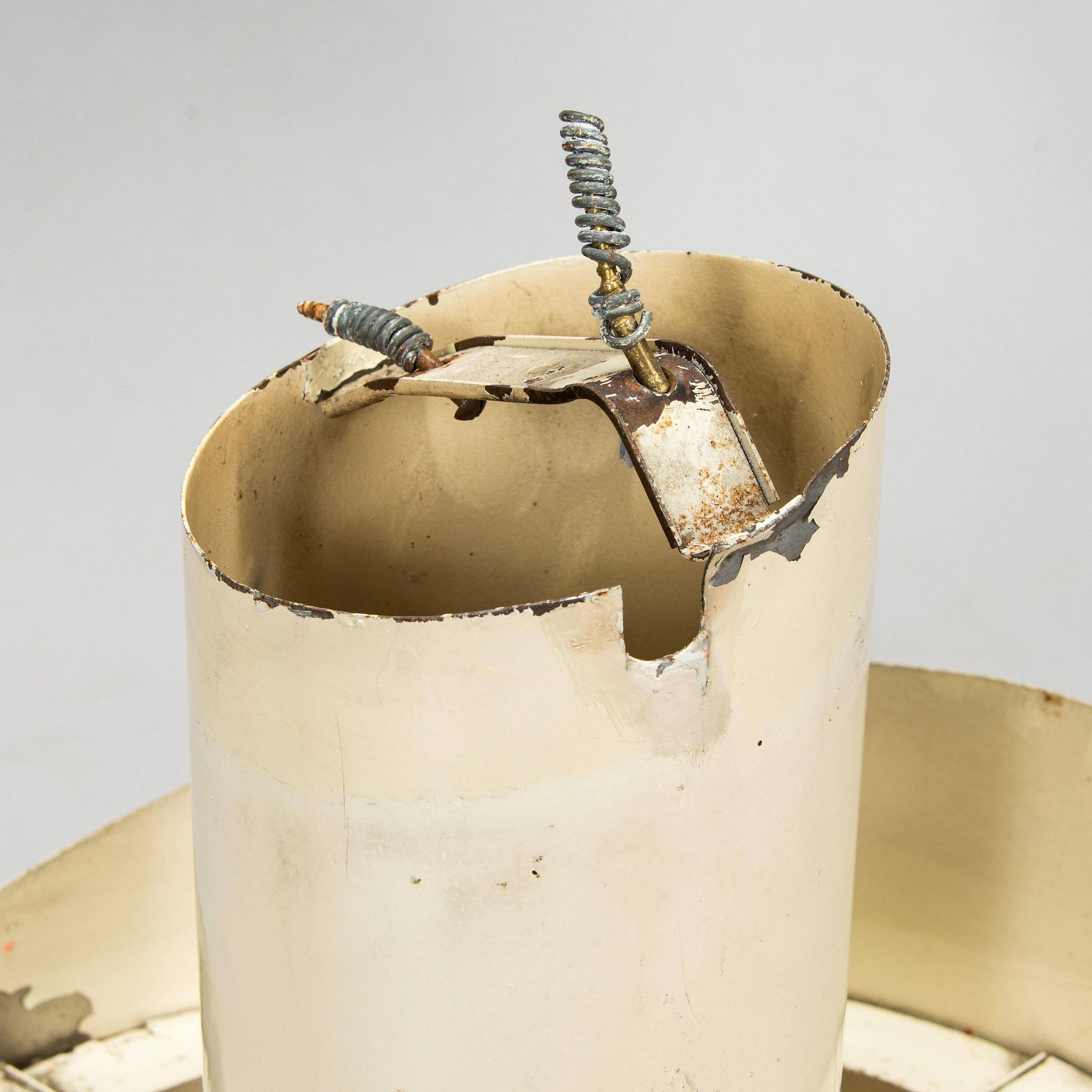 Oversized metal ceiling light by Laaksonen & Poika, Finland, 1960