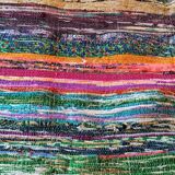 Tapis en coton tissé multicolore - 108cm x 180cm