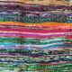 Multicolored woven cotton rug - 108cm x 180cm