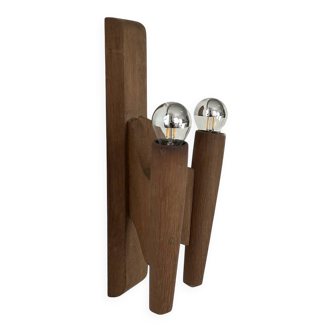 Vintage wooden wall sconce, France, 1950