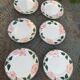 6 small earthenware dessert plates, Villeroy and Boch, wild rose, hawthorn, west germany