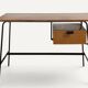 Bureau CM178 Pierre Paulin pour Thonet en chêne et métal noir – Années 1950