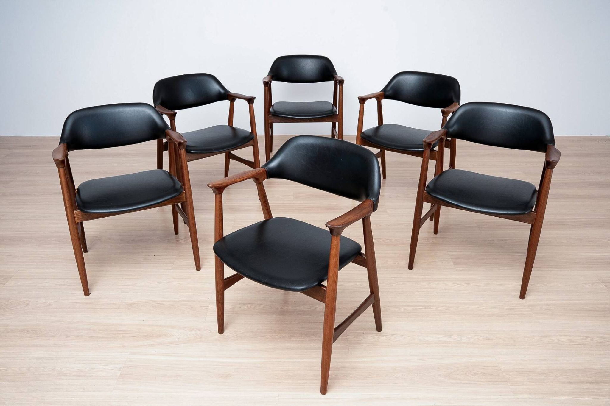 1960s Mid-Century Dining Set, 6 Carlton Armchairs by Låte Møbelfabrikk & Ex