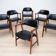 1960s Mid-Century Dining Set, 6 Carlton Armchairs by Låte Møbelfabrikk & Ex
