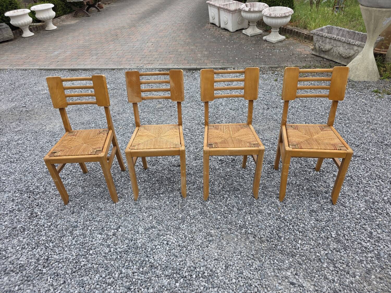 4 Vintage Chairs by Pierre Cruege, French design from the 60s