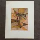 Modern composition drawing 1970 by François de Chabot