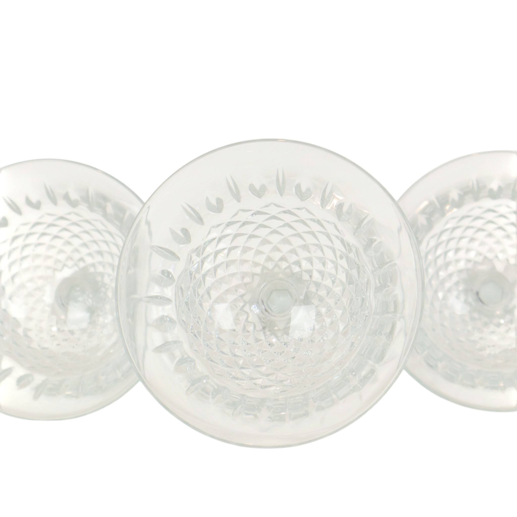 Set of 7 Regency Fidenza Crystal Champagne Glasses