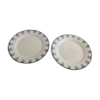 Pair of dishes, terre de fer