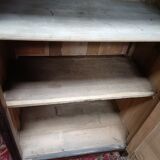 Old showcase, glass door and 4 shelves