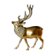 Cerf en laiton massif vintage des années 50