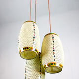 Ceramic pendant light 1980s, set of 3