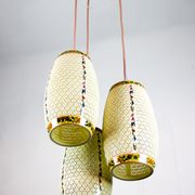 Ceramic pendant light 1980s, set of 3