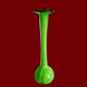 Vase soliflore vintage en verre soufflé vert - 43 cm