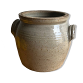 Old stoneware pot / storage pot / jam pot / plant pot