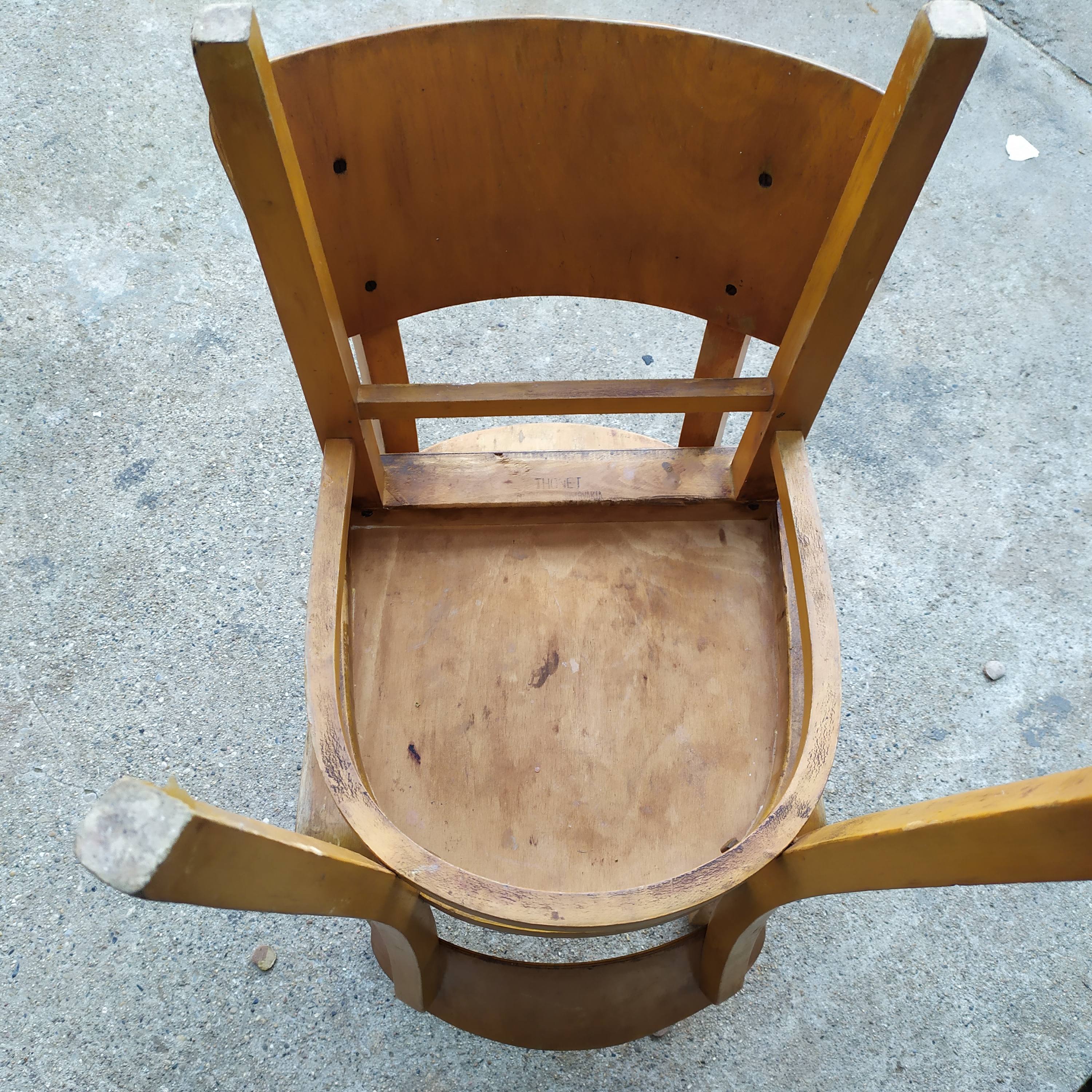 Series of 4 thonet bistro chairs