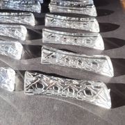 Set of 12 lead crystal knife rests