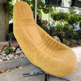 Space age mustard armchair
