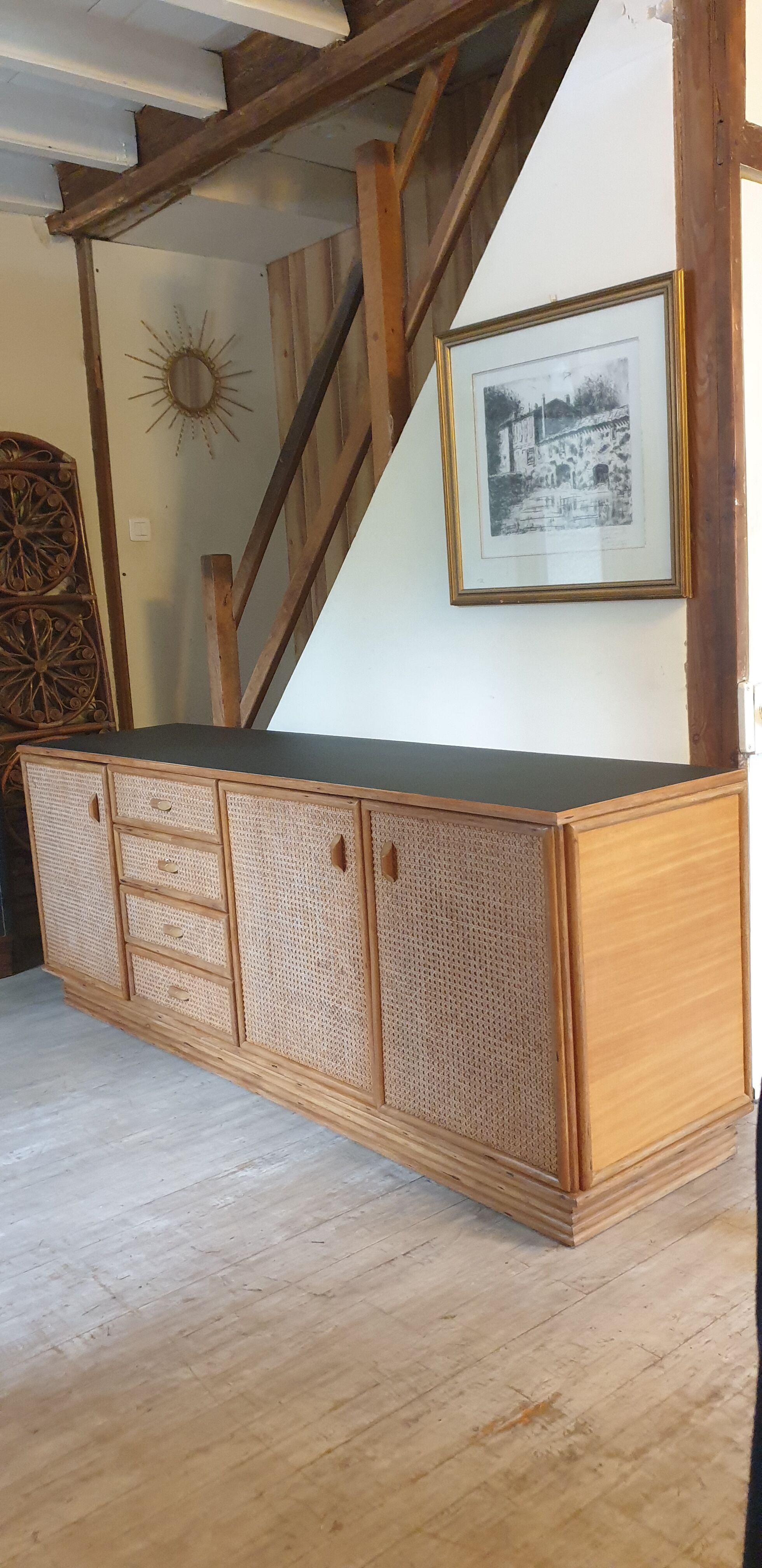 Bamboo and canning sideboard