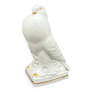 Lampe veilleuse art déco en porcelaine fine, France 1940
