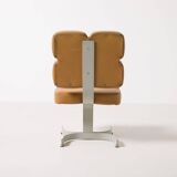 Unique brutalist chair, former Czechoslovakia, 1970s Large set available