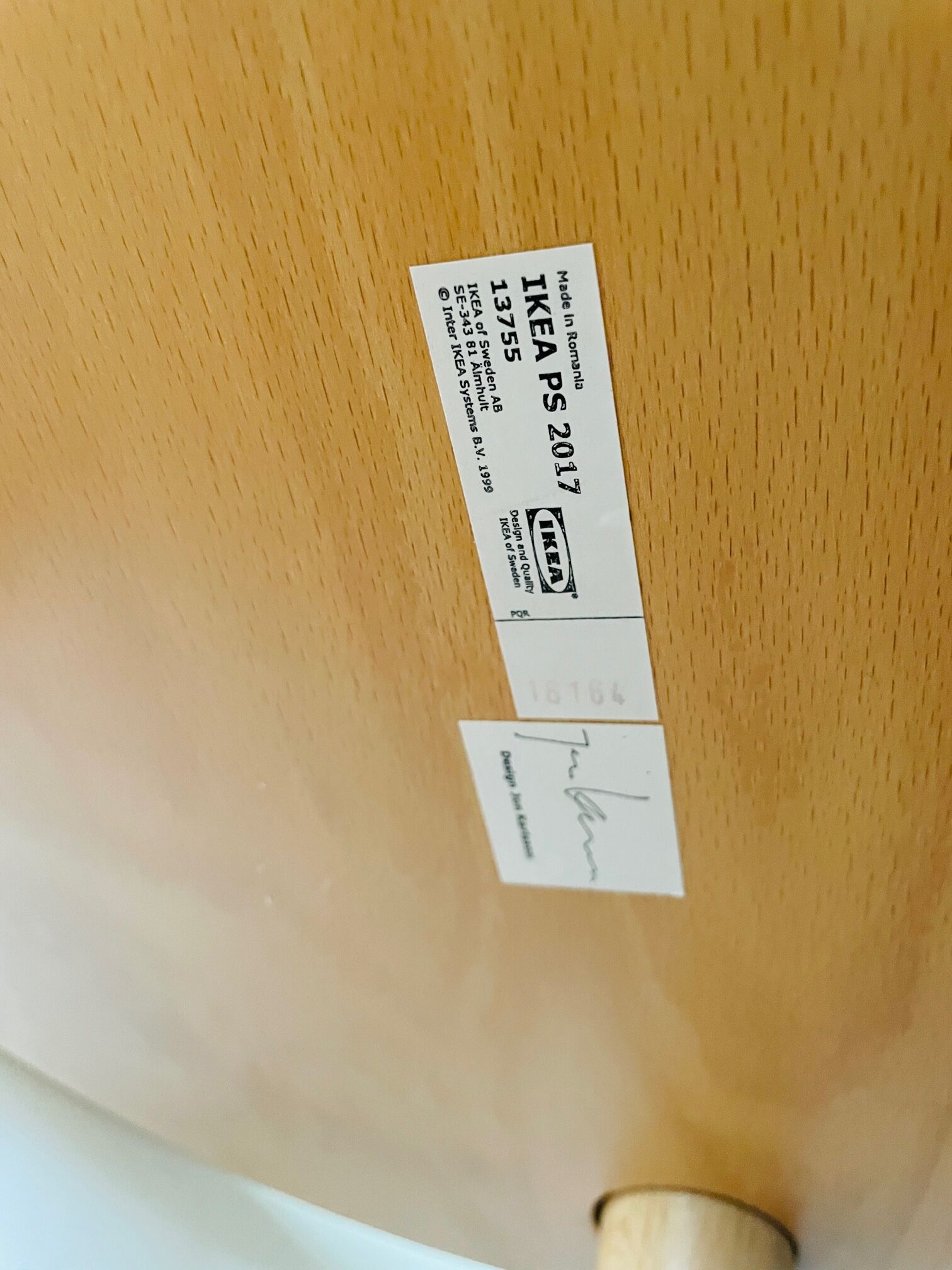 Table d’appoint en bois Ps2017 par Jon Karlsson pour Ikea