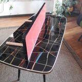 Vintage red formica shelf